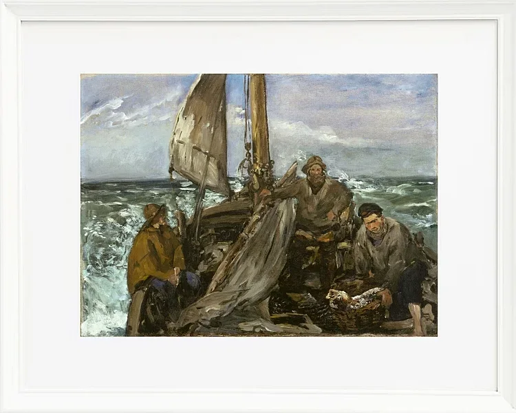 Edouard Manet - Die Arbeiter des Meeres 1874 | Giclée Kunstdruck gerahmt