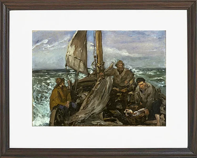 Edouard Manet - Die Arbeiter des Meeres 1874 | Giclée Kunstdruck gerahmt