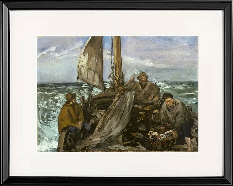 Edouard Manet - Die Arbeiter des Meeres 1874 | Giclée Kunstdruck gerahmt