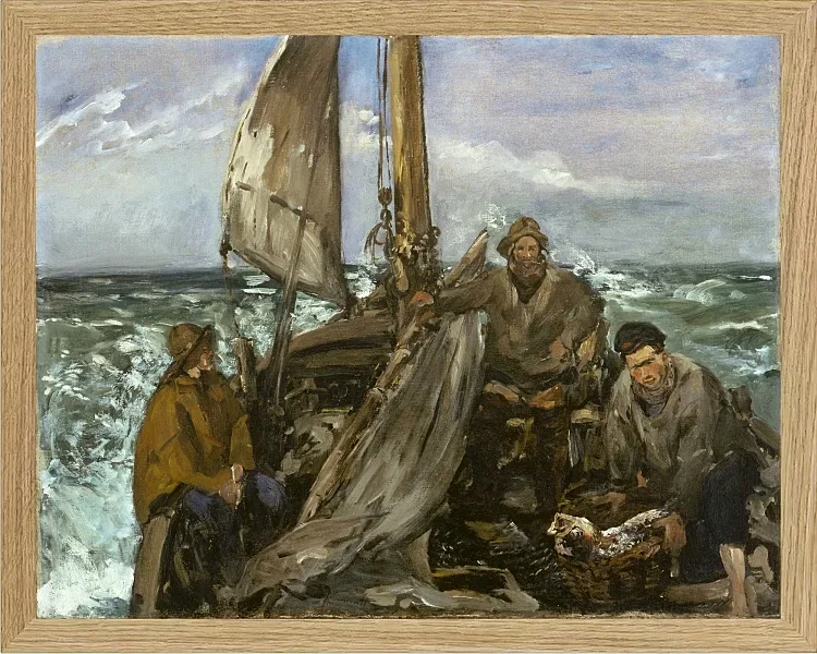 Edouard Manet - Die Arbeiter des Meeres 1874 | Giclée Kunstdruck gerahmt