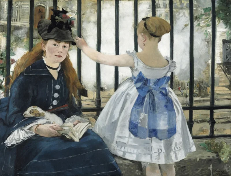Edouard Manet - Die Eisenbahn 1873 | Giclée Kunstdruck gerahmt