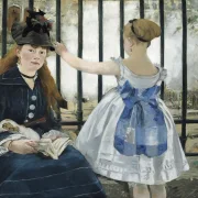 Edouard Manet - Die Eisenbahn 1873 | Giclée Kunstdruck gerahmt