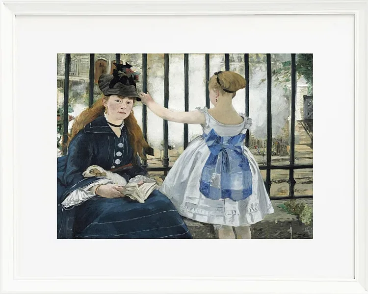 Edouard Manet - Die Eisenbahn 1873 | Giclée Kunstdruck gerahmt