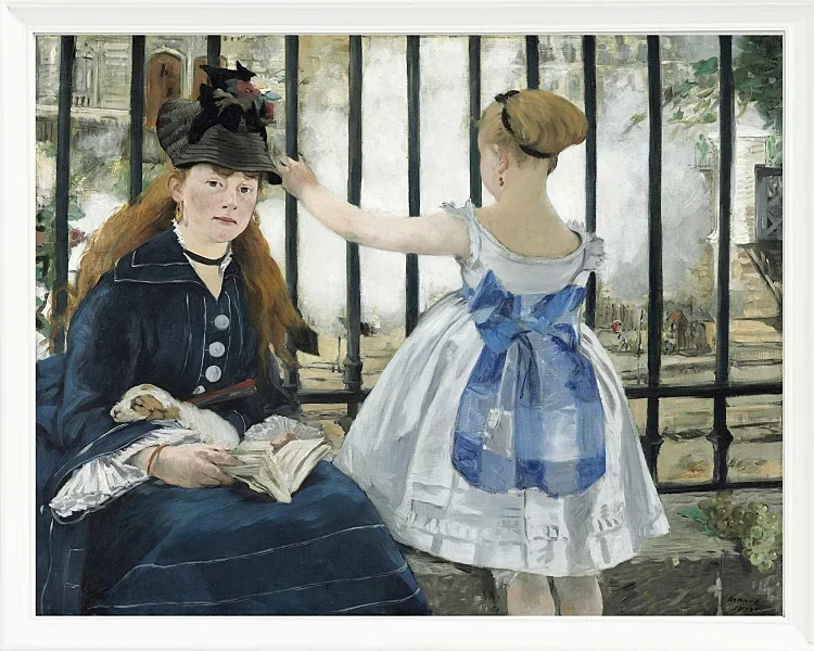 Edouard Manet - Die Eisenbahn 1873 | Giclée Kunstdruck gerahmt