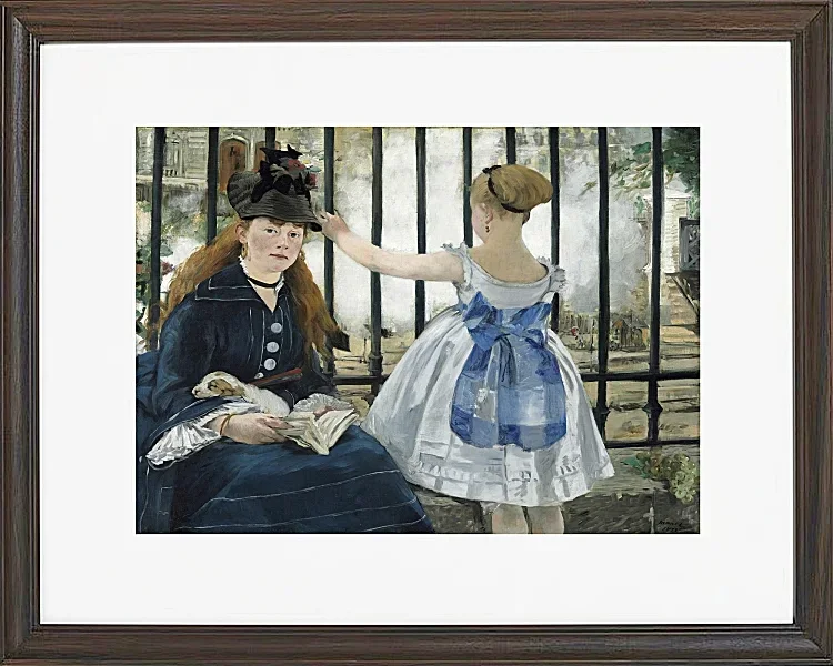 Edouard Manet - Die Eisenbahn 1873 | Giclée Kunstdruck gerahmt
