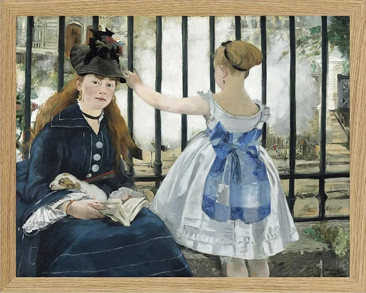Edouard Manet - Die Eisenbahn 1873 | Giclée Kunstdruck gerahmt
