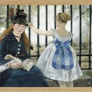 Edouard Manet - Die Eisenbahn 1873 | Giclée Kunstdruck gerahmt