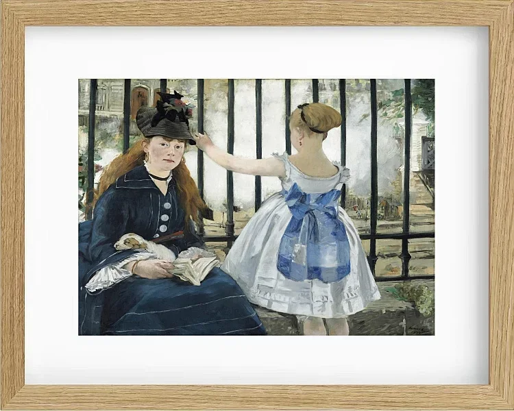 Edouard Manet - Die Eisenbahn 1873 | Giclée Kunstdruck gerahmt