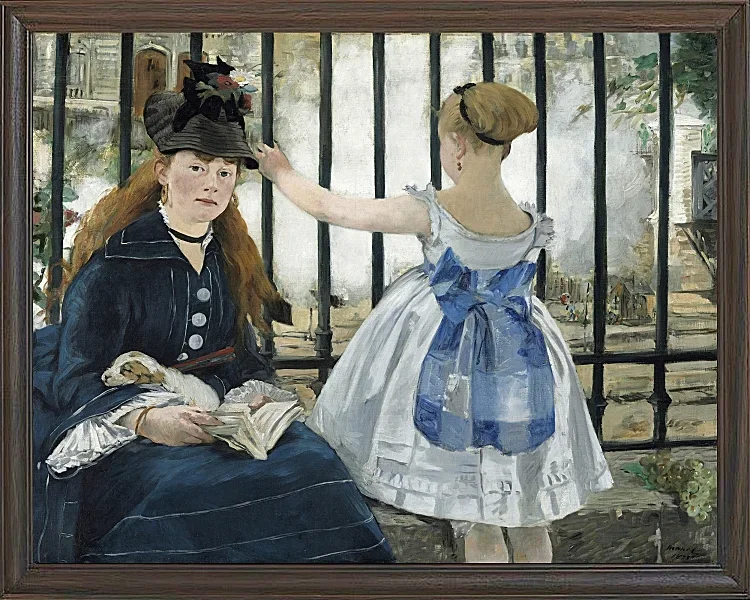 Edouard Manet - Die Eisenbahn 1873 | Giclée Kunstdruck gerahmt