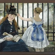 Edouard Manet - Die Eisenbahn 1873 | Giclée Kunstdruck gerahmt