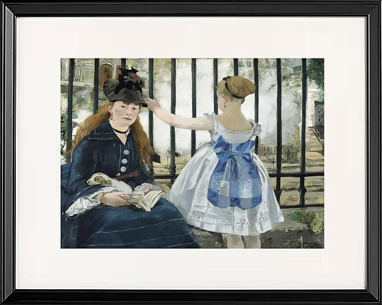 Edouard Manet - Die Eisenbahn 1873 | Giclée Kunstdruck gerahmt