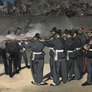 Edouard Manet - Die Hinrichtung Kaiser Maximilians 1867 | Giclée Kunstdruck gerahmt