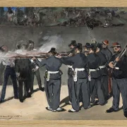 Edouard Manet - Die Hinrichtung Kaiser Maximilians 1867 | Giclée Kunstdruck gerahmt