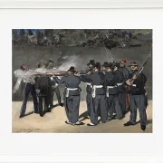 Edouard Manet - Die Hinrichtung Kaiser Maximilians 1867 | Giclée Kunstdruck gerahmt