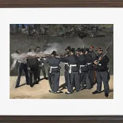 Edouard Manet - Die Hinrichtung Kaiser Maximilians 1867 | Giclée Kunstdruck gerahmt