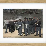 Edouard Manet - Die Hinrichtung Kaiser Maximilians 1867 | Giclée Kunstdruck gerahmt