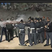 Edouard Manet - Die Hinrichtung Kaiser Maximilians 1867 | Giclée Kunstdruck gerahmt