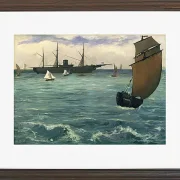 Edouard Manet - Die Kearsarge bei Boulogne 1864 | Giclée Kunstdruck gerahmt