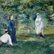 Edouard Manet - Eine Partie Krocket 1873 | Giclée Kunstdruck gerahmt