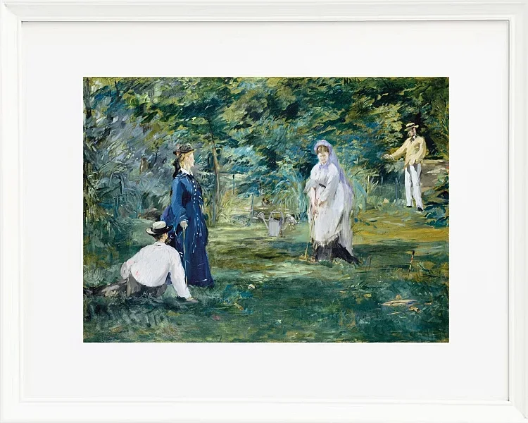 Edouard Manet - Eine Partie Krocket 1873 | Giclée Kunstdruck gerahmt