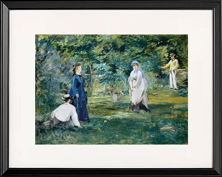 Edouard Manet - Eine Partie Krocket 1873 | Giclée Kunstdruck gerahmt