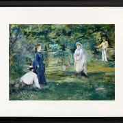 Edouard Manet - Eine Partie Krocket 1873 | Giclée Kunstdruck gerahmt
