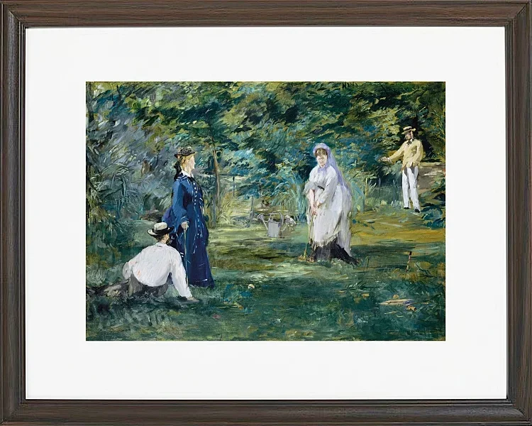 Edouard Manet - Eine Partie Krocket 1873 | Giclée Kunstdruck gerahmt