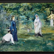Edouard Manet - Eine Partie Krocket 1873 | Giclée Kunstdruck gerahmt
