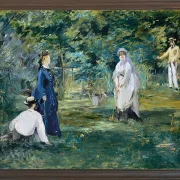 Edouard Manet - Eine Partie Krocket 1873 | Giclée Kunstdruck gerahmt