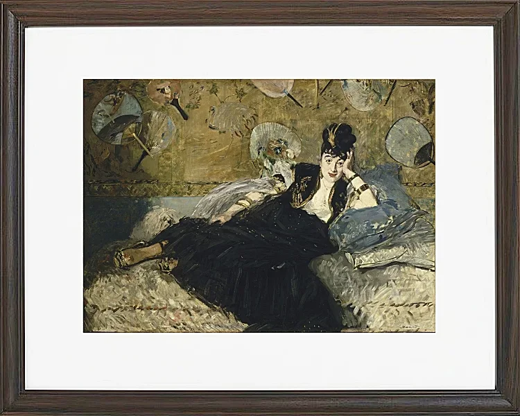 Edouard Manet - Frau mit Fächern 1873 | Giclée Kunstdruck gerahmt