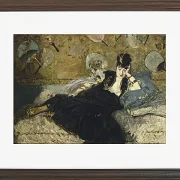 Edouard Manet - Frau mit Fächern 1873 | Giclée Kunstdruck gerahmt