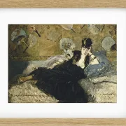 Edouard Manet - Frau mit Fächern 1873 | Giclée Kunstdruck gerahmt