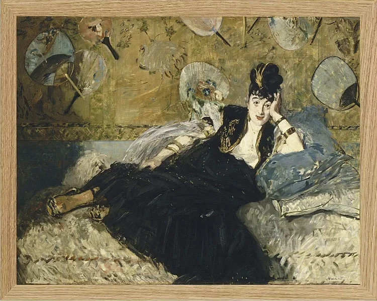 Edouard Manet - Frau mit Fächern 1873 | Giclée Kunstdruck gerahmt