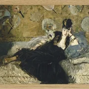 Edouard Manet - Frau mit Fächern 1873 | Giclée Kunstdruck gerahmt