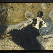 Edouard Manet - Frau mit Fächern 1873 | Giclée Kunstdruck gerahmt