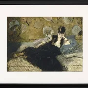 Edouard Manet - Frau mit Fächern 1873 | Giclée Kunstdruck gerahmt
