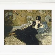 Edouard Manet - Frau mit Fächern 1873 | Giclée Kunstdruck gerahmt
