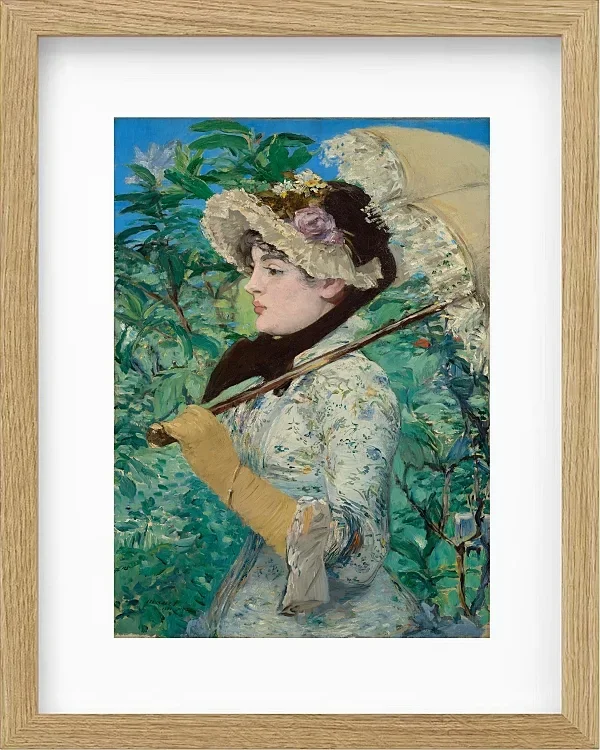 Edouard Manet - Jeanne im Frühling 1881 | Giclée Kunstdruck gerahmt