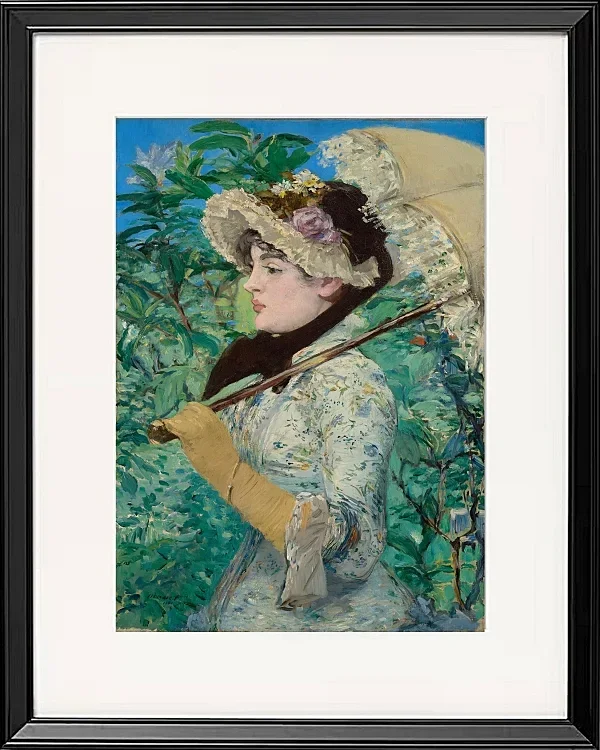 Edouard Manet - Jeanne im Frühling 1881 | Giclée Kunstdruck gerahmt