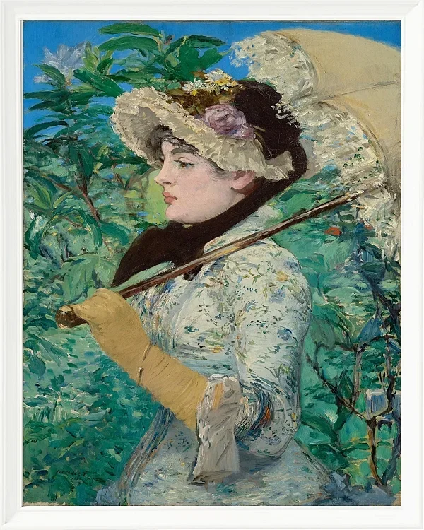 Edouard Manet - Jeanne im Frühling 1881 | Giclée Kunstdruck gerahmt