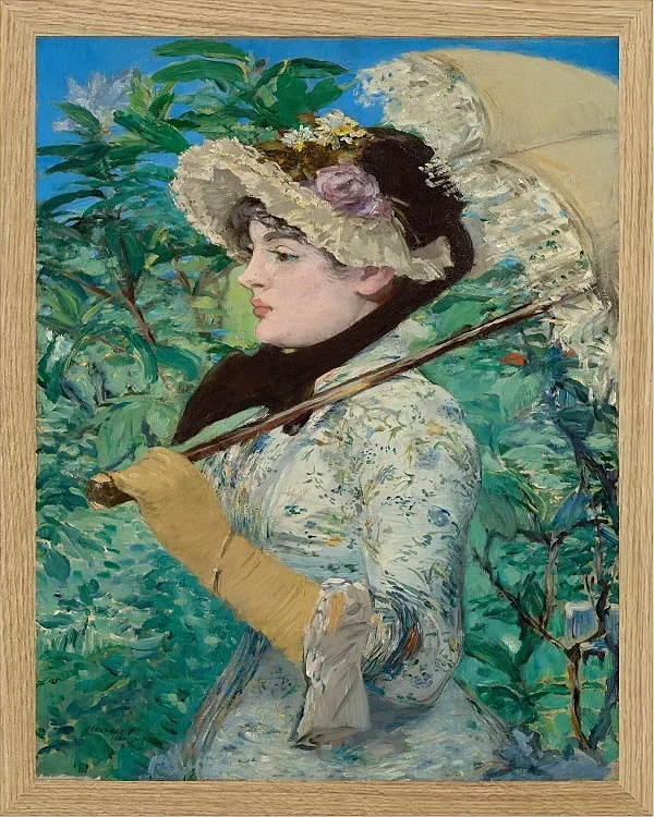 Edouard Manet - Jeanne im Frühling 1881 | Giclée Kunstdruck gerahmt