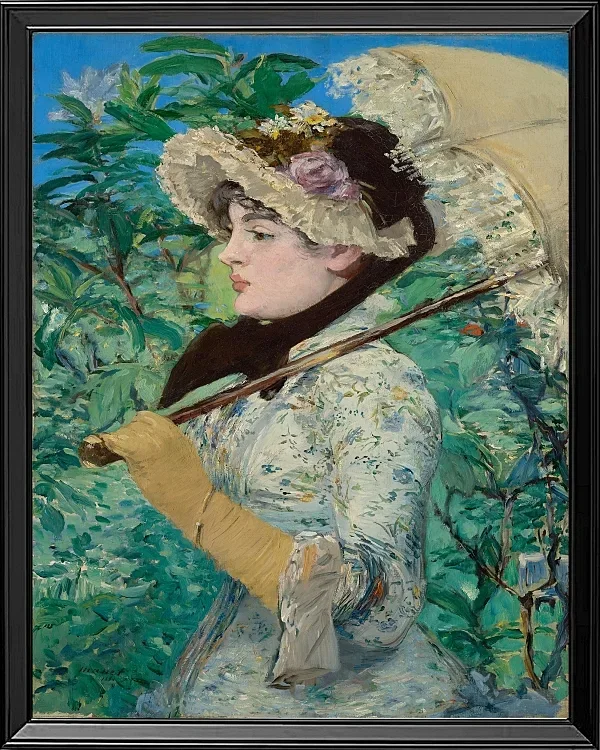 Edouard Manet - Jeanne im Frühling 1881 | Giclée Kunstdruck gerahmt