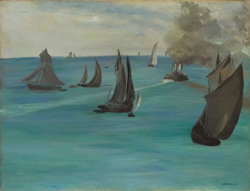 Edouard Manet - Meerblick, ruhiges Wetter 1864 | Giclée Kunstdruck gerahmt