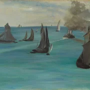 Edouard Manet - Meerblick, ruhiges Wetter 1864 | Giclée Kunstdruck gerahmt