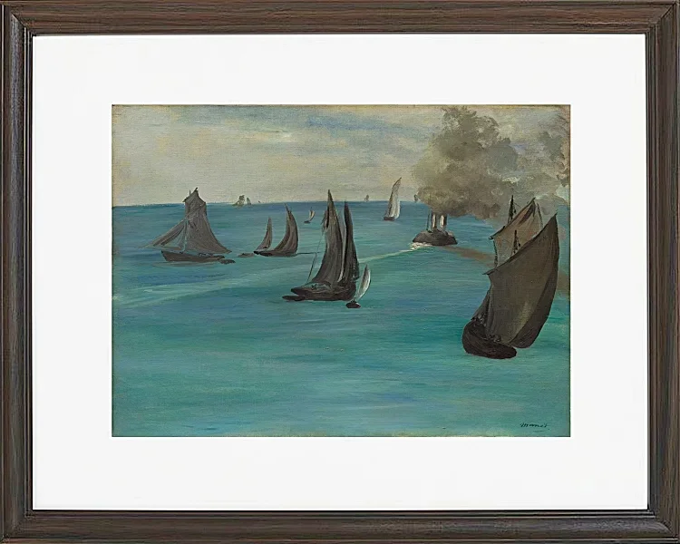 Edouard Manet - Meerblick, ruhiges Wetter 1864 | Giclée Kunstdruck gerahmt