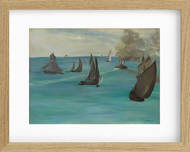 Edouard Manet - Meerblick, ruhiges Wetter 1864 | Giclée Kunstdruck gerahmt