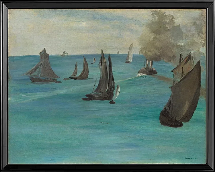Edouard Manet - Meerblick, ruhiges Wetter 1864 | Giclée Kunstdruck gerahmt