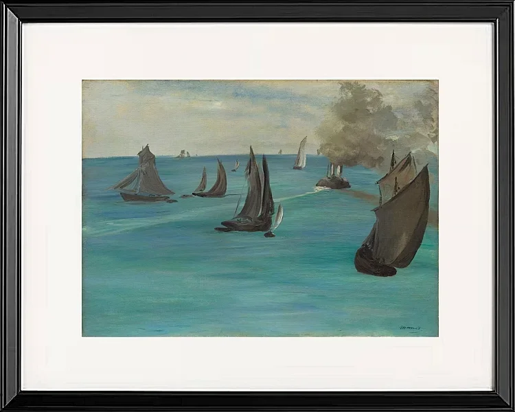 Edouard Manet - Meerblick, ruhiges Wetter 1864 | Giclée Kunstdruck gerahmt