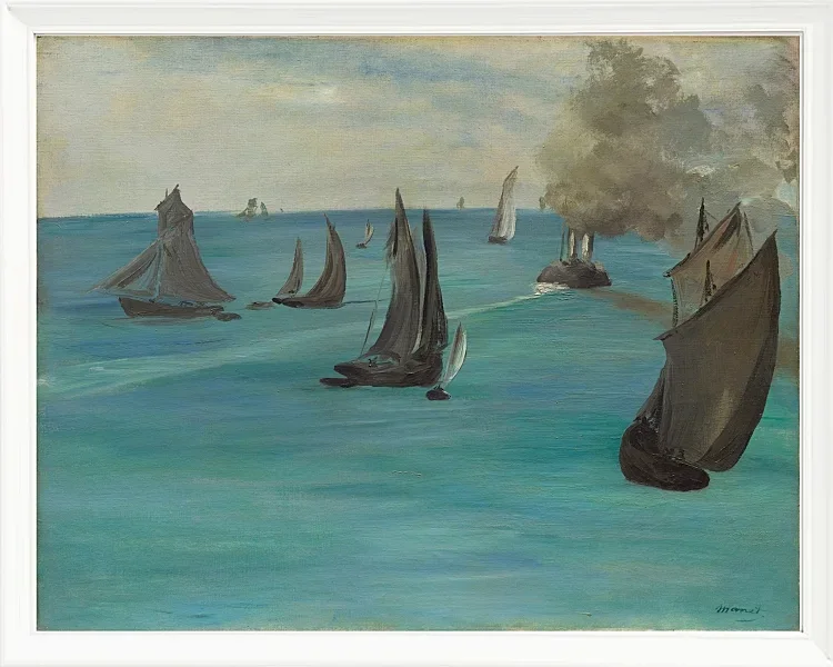 Edouard Manet - Meerblick, ruhiges Wetter 1864 | Giclée Kunstdruck gerahmt