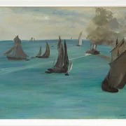 Edouard Manet - Meerblick, ruhiges Wetter 1864 | Giclée Kunstdruck gerahmt